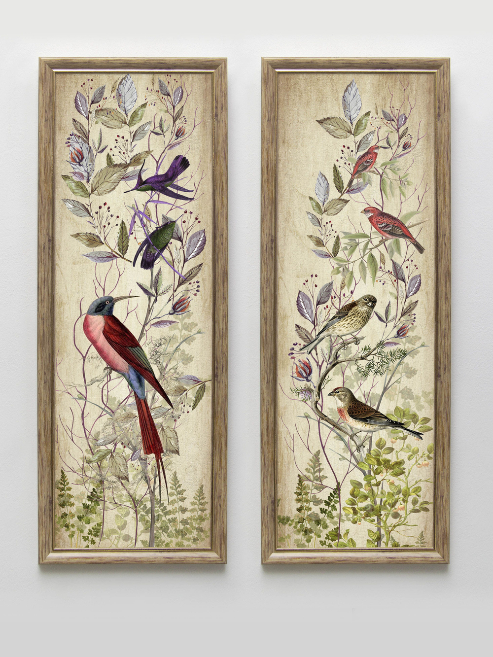 Картины на стену для интерьера в раме набор 2 шт 19*51 см