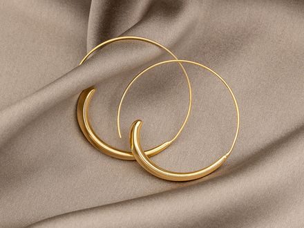 Серьги-кольца "Завиток" 40мм