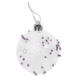 Шары ёлочные 9 шт., 6 см, "Crystal Silence", пластик, цвет: белый/серебристый, ЗОЛОТАЯ СКАЗКА, 591988