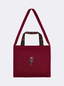 Шоппер бордовый Ola Ola x Sample с вышивкой OLA OLA