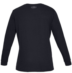 Мужская теннисная футболка теннисная Under Armour Men's Sportstyle Left Chest Long Sleeve - черный