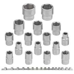Набор головок 16пр. 1/2''6гр.(10-19,21,22,24,27,30,32мм), на планке RockForce##Rock FORCE RF-4161-5