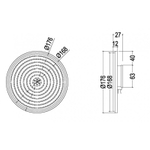 Лампа PS710, LED, RGB 2 пр., PAR56-тонкая, 30 Вт, 12В AC, ABS