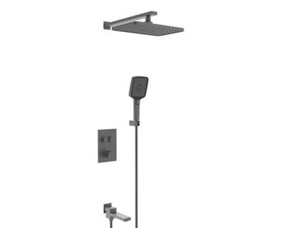 25006-3G Встроенный смес для ванны с 3-функ.  (ГРАФИТ) ViEiR  (6/1шт)