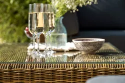 "Капри" трансформирующаяся лаунж-зона из искусственного ротанга, цвет соломенный