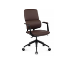 Офисное кресло Riva Design Avorio-M FK014-B11, натуральная кожа, Светло-бежевый, Основание / подлокотник алюминий