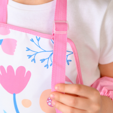 Фартук фастекс 54х45 Цветочный принт (белый)