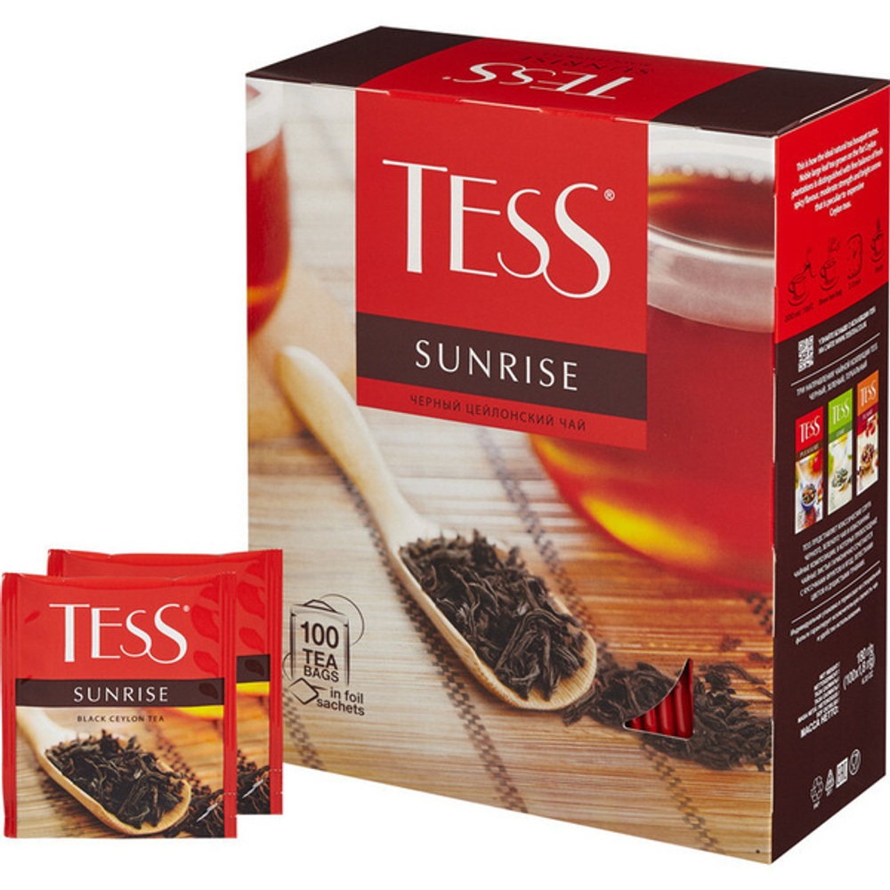 Чай Черный Tess Санрайз 100 пакетиков