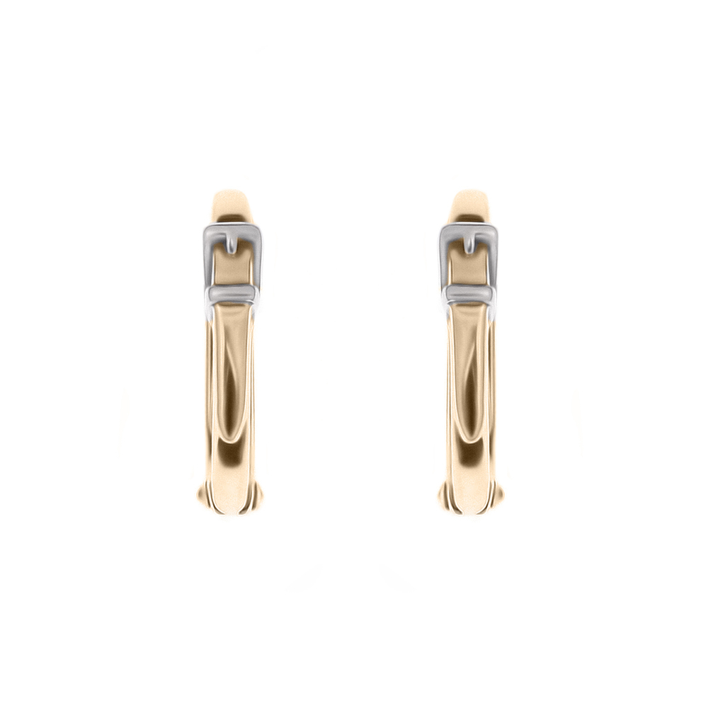 "Белт"  серьги в золотом покрытии из коллекции "Классика" от Jenavi с замком конго