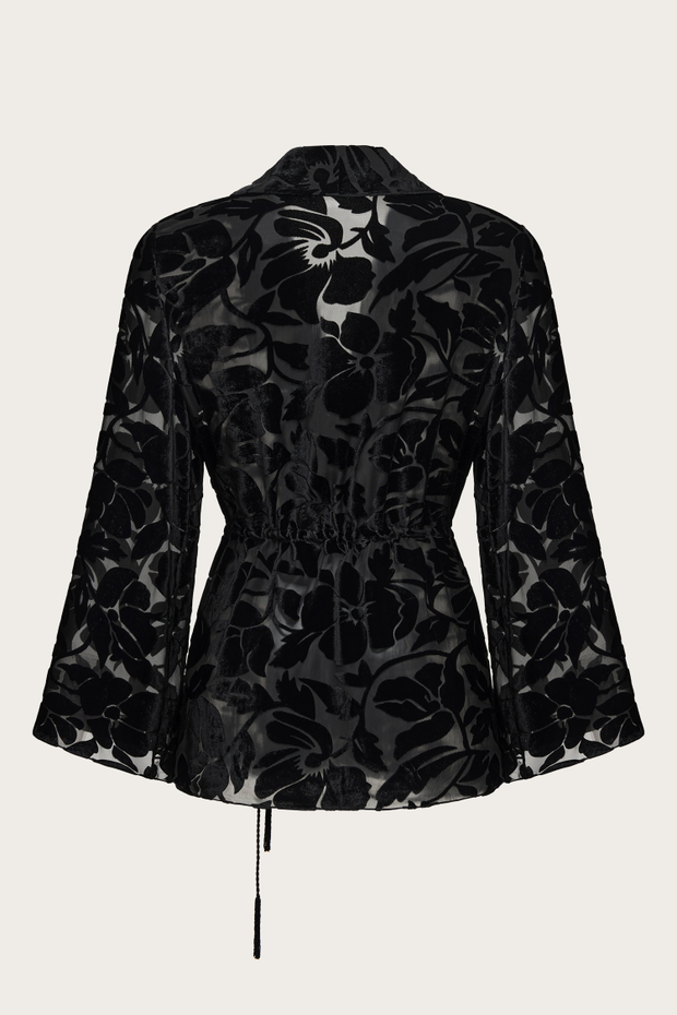 Жакет из панбархата с воротником