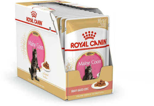 Влажный корм Royal Canin Kitten Maine Coon для котят породы Мейн-Кун, в соусе, 12 шт x 85 г