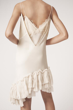 ZARA АСИММЕТРИЧНОЕ ПЛАТЬЕ С ВОЛАНАМИ — THE ITEM, ЭКРЮ