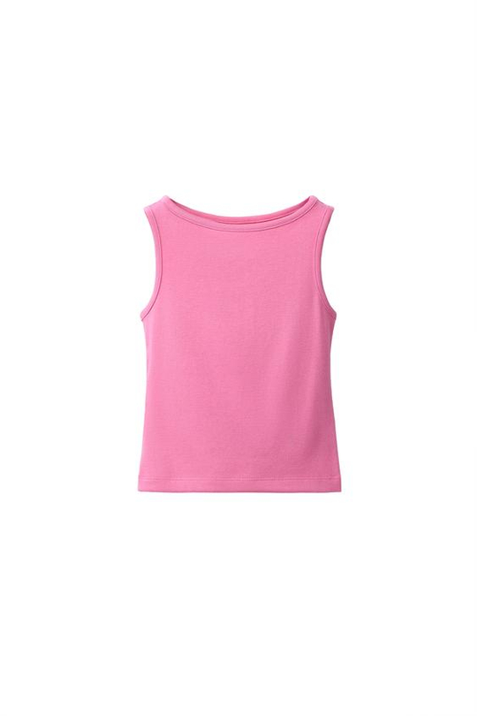 ZARA ОДНОТОННЫЙ ТОП ИЗ МОДАЛА, РОЗОВЫЙ