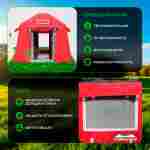 Пневмокаркасная всесезонная палатка «Универсал» 4×2,5×2,5 м — из ПВХ, красная