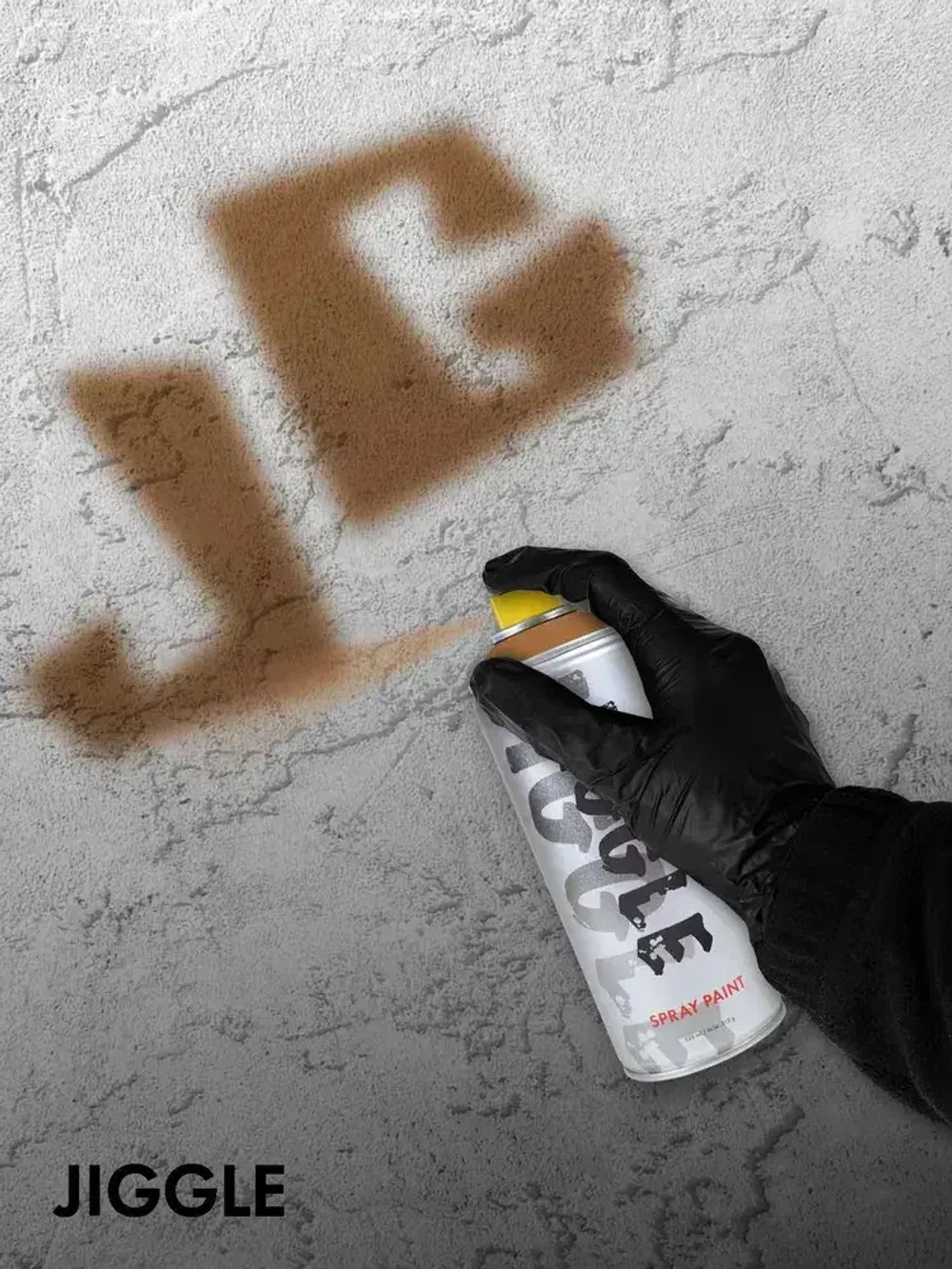 Аэрозольная краска для граффити в баллончике JIGGLE PRO суперматовая, 520 мл, MOCCA / Мокка