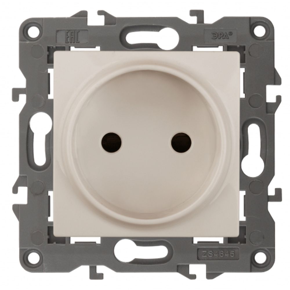 14-2105-02 ЭРА Розетка 2P, 16A-250В, IP20, Эра Elegance, сл.кость