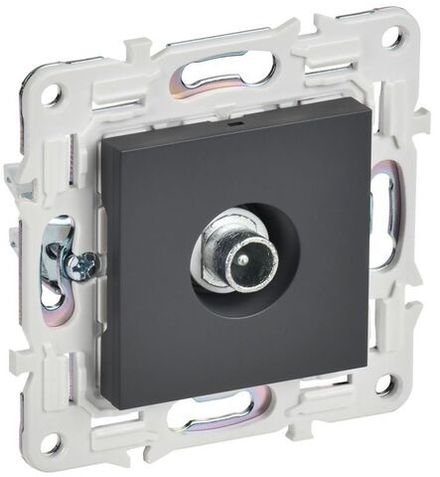 Розетка телевизионная проходная TV SKANDY SK-A17T титан IEK SK-A10-P-K48