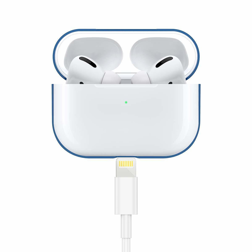 Чехол КАРТОФАН для Apple AirPods Pro (арт. AIRPRO-SLIM-SILICON-BLUE)