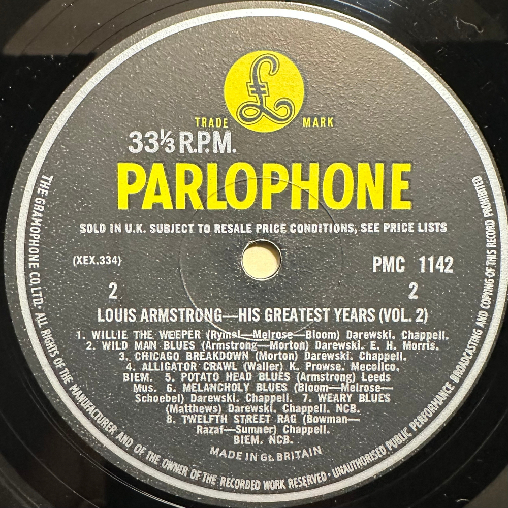 Louis Armstrong - His Greatest Years - Volume 2 (Англия 1965г.)