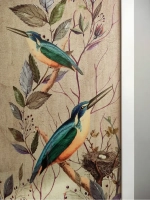 Ширма из массива дерева "Птички" 180см