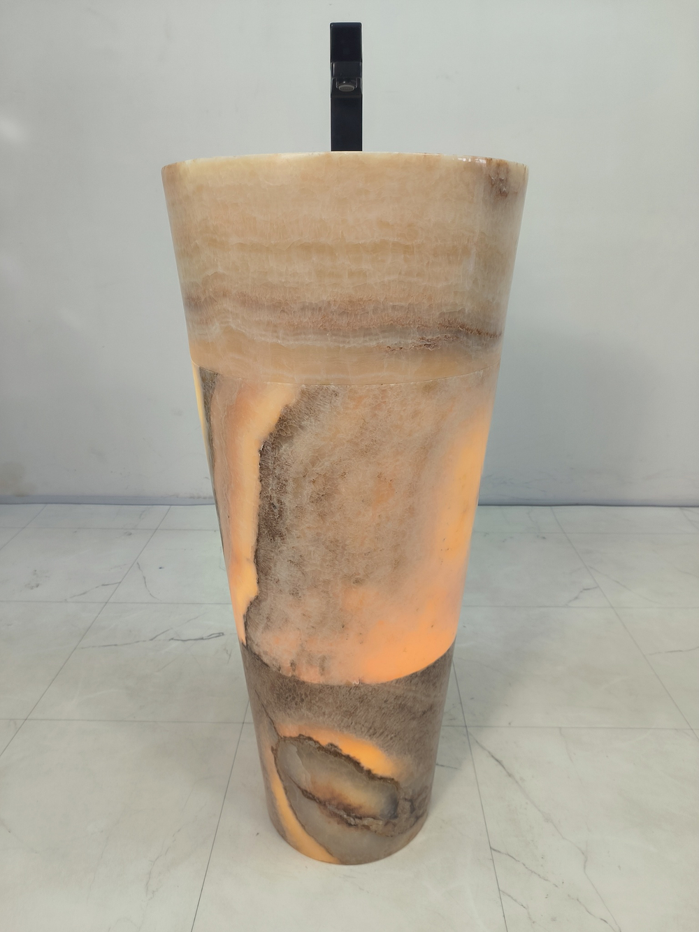 Раковина напольная из оникса Yellow ON-61358 (40*40*90)