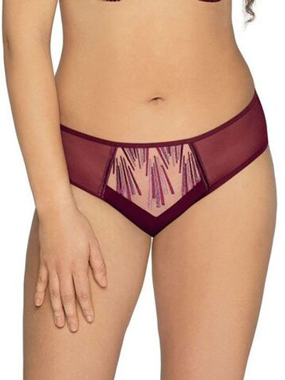 Трусики-слипы с эффектной вышивкой (Размер: XXXL) (Цвет: бордовый)