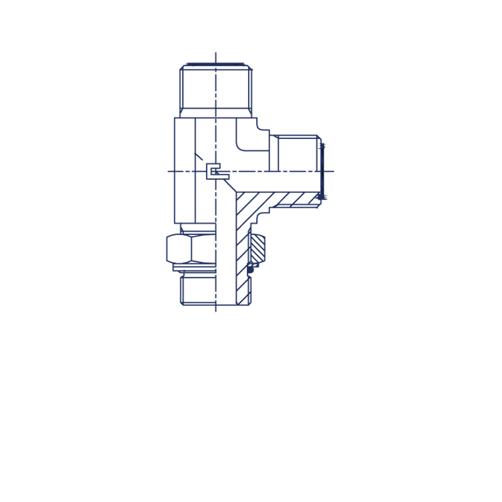 Штуцер ORFS TEE 12-3/4