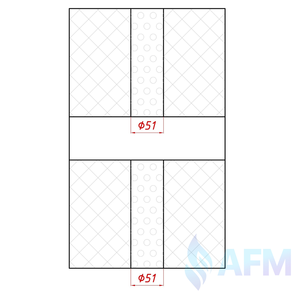 Глушитель универсальный нерж., набитый, камера 5.4.53.540 "AFM"