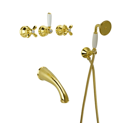 Смеситель встроенный для ванны Migliore Princeton Plus 19435 золото