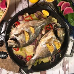 Сковорода 30 см с 2-мя ручками чугун черная ИНДУКЦИЯ LAVA