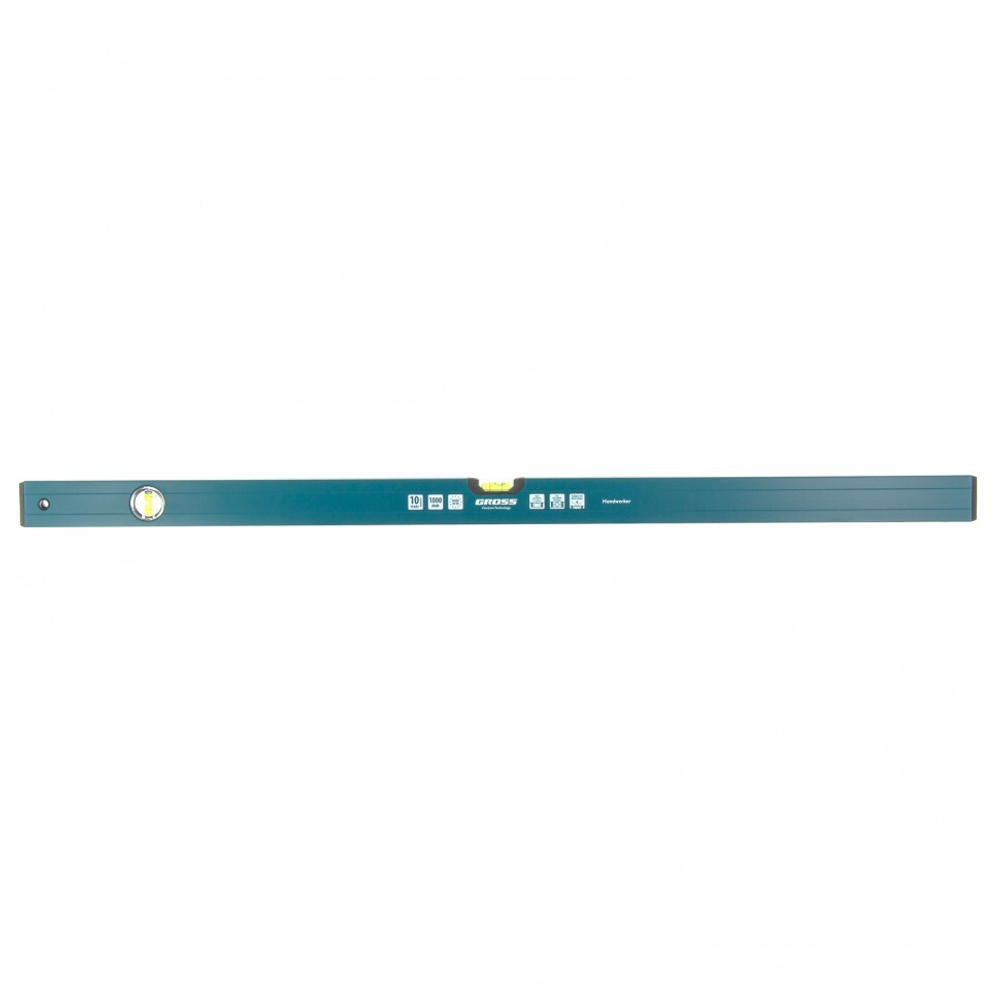 Уровень алюминиевый, 2000 мм, 2 глазка, HanD Werker Gross