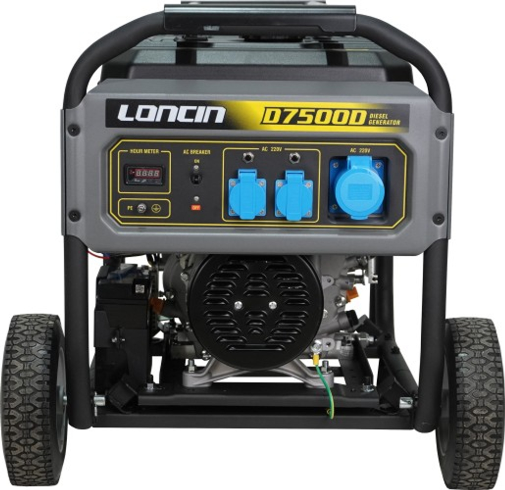 Электростанция дизельная с воздушным охлаждением LONCIN LCD7500D открытая 00-00154152