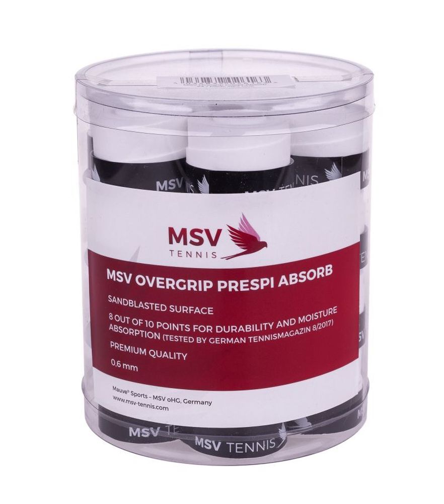 Теннисные намотки MSV Prespi Absorb Overgrip белые 24P