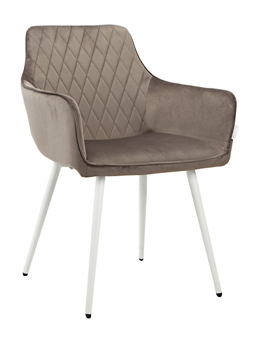 Стул LA ALTA CATALINA велюр антрацит, каркас белый