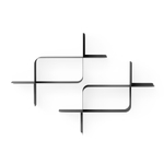 Набор металлических настенных полок Montage, 2 шт., черные