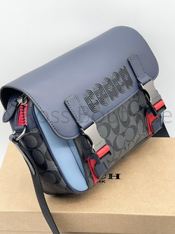 Комбинированная сумка Coach через плечо