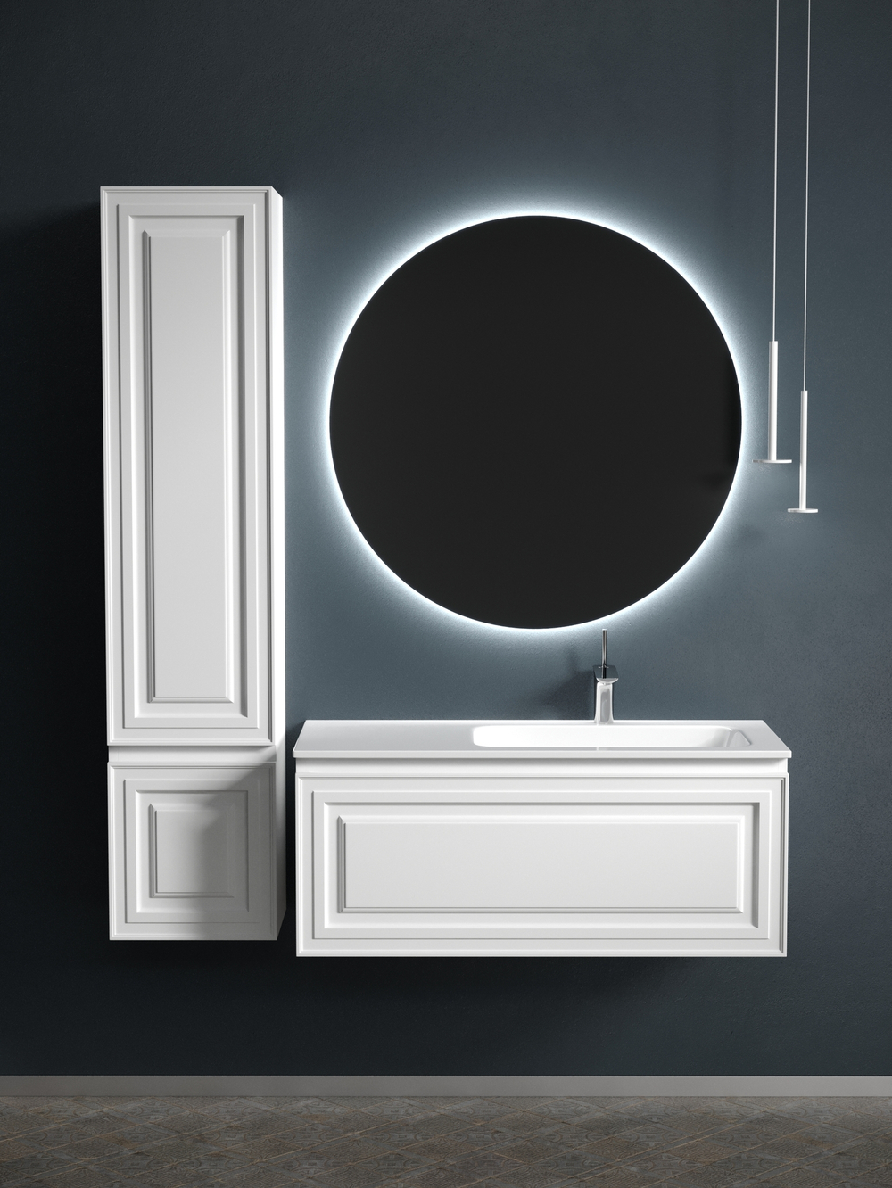 Тумба с раковиной Sancos Very 100 см VR100RW правая, bianco