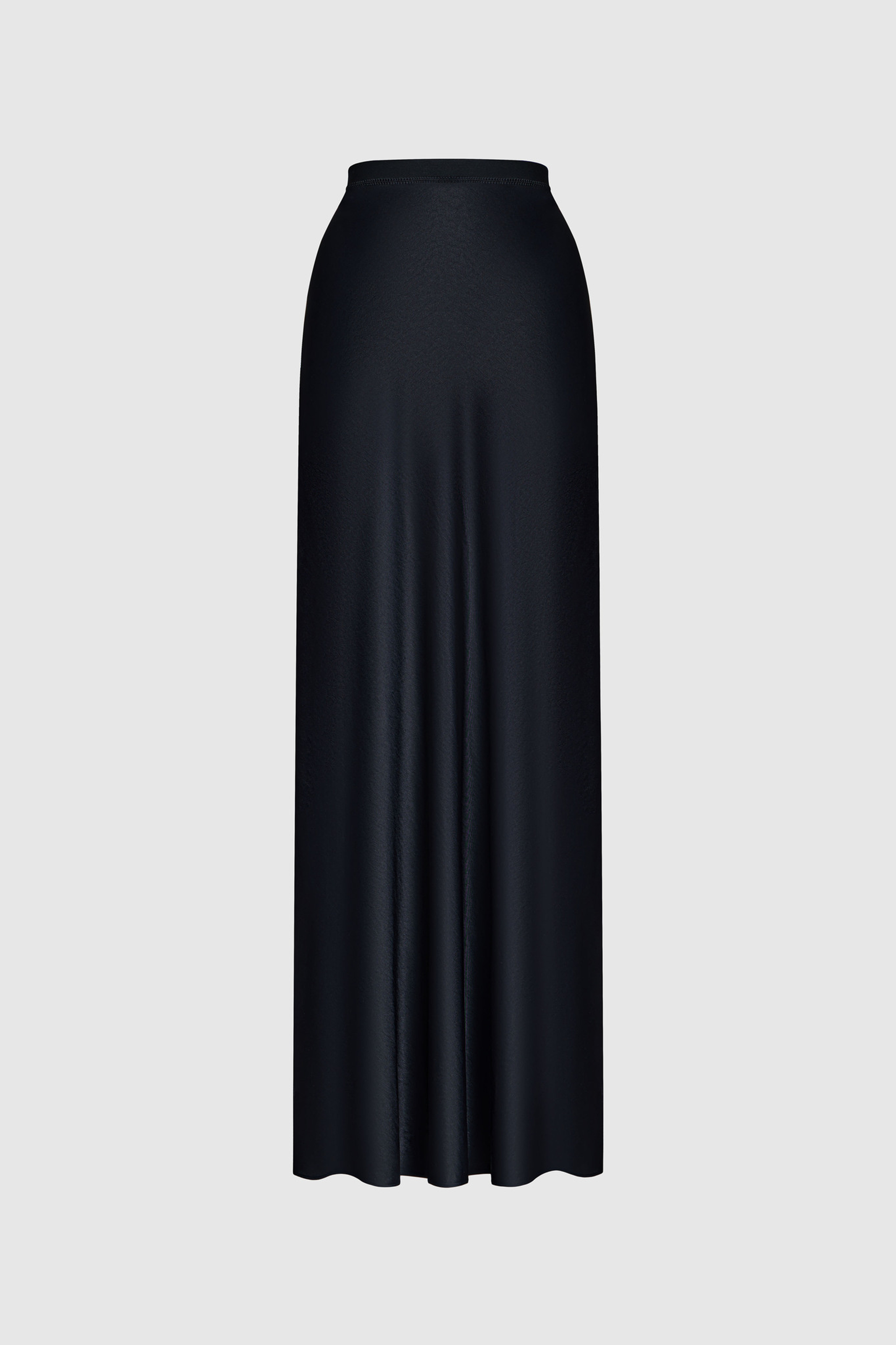 Юбка из атласа черная