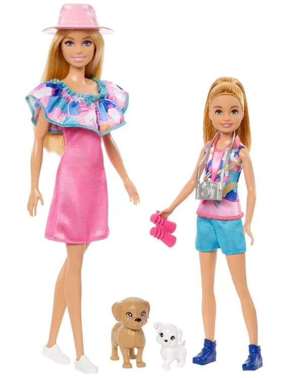Набор кукла Барби и Стейси со щенками Спасение HRM09
