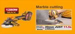 Аккумуляторная угловая шлифовальная машина (УШМ) INGCO CAGLI4128112 INDUSTRIAL 42 В 115 мм 2х2,5 Ач