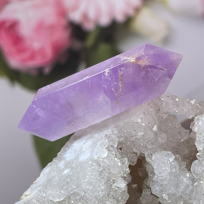 52526  Аметист Лаванда Кристалл двухконечный 50мм