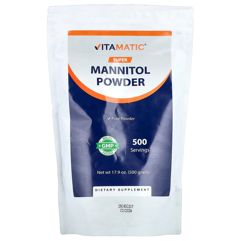 Vitamatic, суперманнит, в порошке, 500 г (17,9 унции)