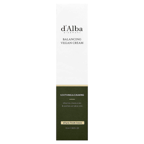 d'Alba, Балансирующий веганский крем, 55 мл (1,85 жидк. унц.)