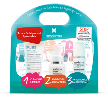 Набор SALISES Пенящийся крем для умывания + SALISES Увлажняющий крем-гель + SESRETINAL YOUNG SKIN Гель plus увлажняющий