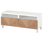 Тумба под ТВ с ящиками - IKEA BESTÅ/BESTA/БЕСТО ИКЕА, 42х48х120 см, белый/светло-коричневый