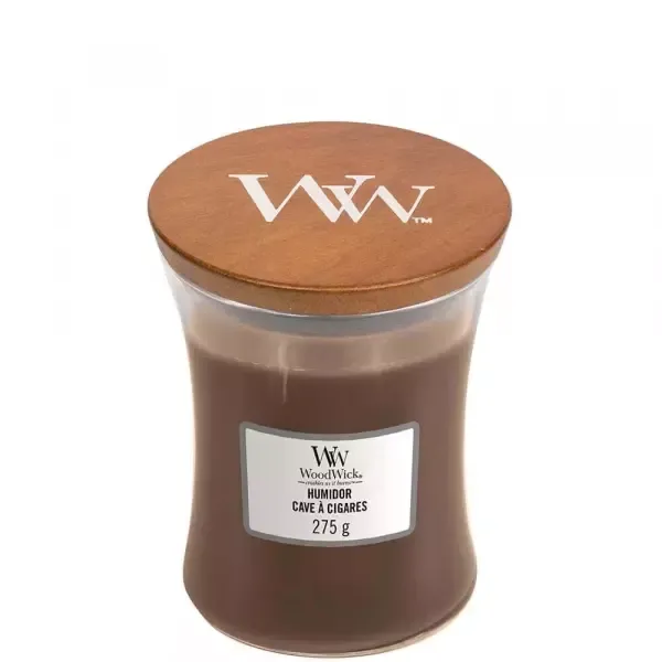WoodWick Humidor - Ароматическая свеча с ароматом табачных листьев и замши 275 г