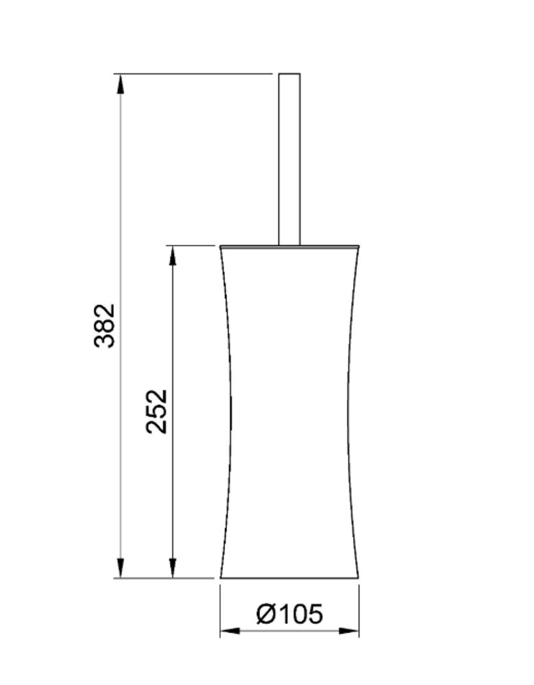 Ёршик туалетный напольный нерж. сталь NIZA 09078.B глянцевый