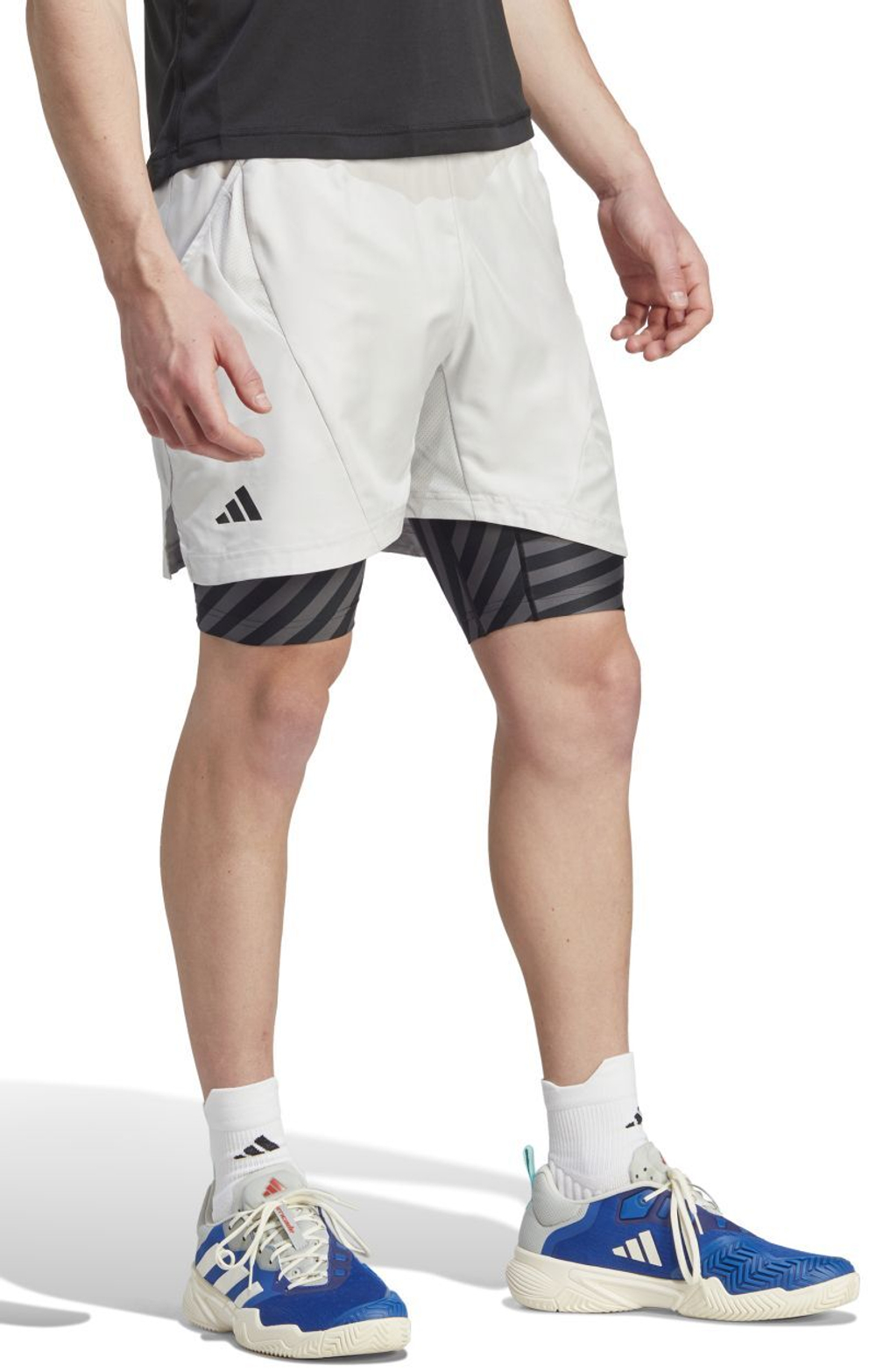 Мужские теннисные шорты Adidas 2n1 Short Pro - grey one/grey one