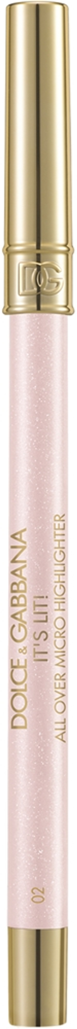 Dolce&Gabbana Bold It's Lit! - Розовый кремовый хайлайтер в стике-карандаше оттенок 02 Galactic Glimmer - Pink-Lilac Pearlescent Multichrome, 0 g