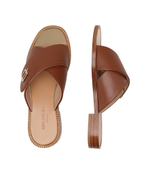 Кожаные шлепанцы Baldinini - коричневый(D4E524P1NAPP)